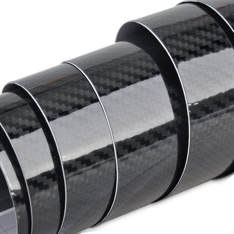 أل زد أل ران LZLRUN مجموعة أدوات مجانية 5D عالية اللمعان من ألياف الكربون الفينيل الحنفية لأسود خارج الكروم حذف نافذة تقليم الباب (1 قدم × 10 قدم) - Image 3